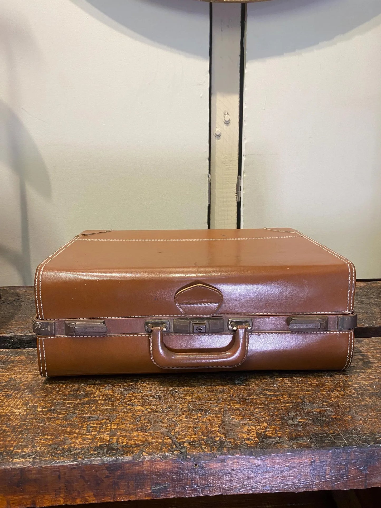 Vintage Brown US Trunk Suitcase