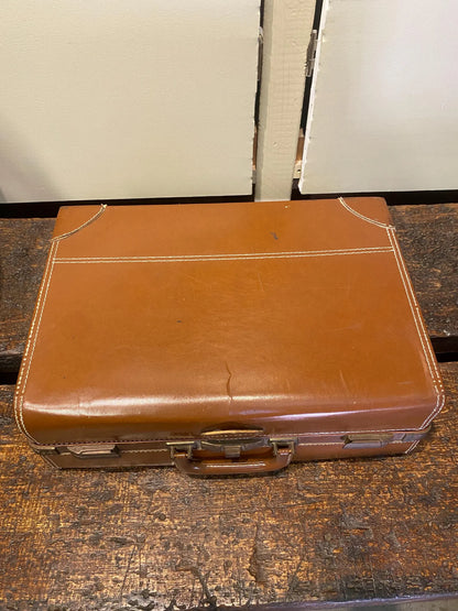 Vintage Brown US Trunk Suitcase