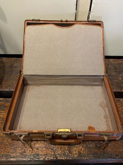 Vintage Brown US Trunk Suitcase