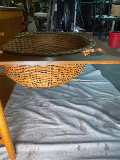 1950s Hans Wegner Danish Modern at-33 Teak and Oak Sewing Table