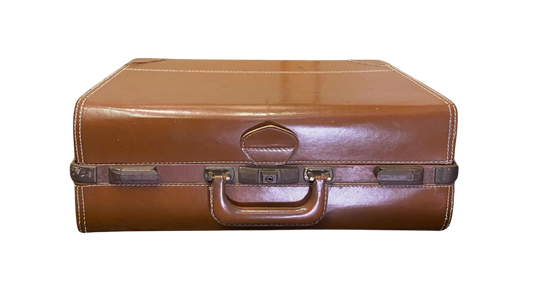 Vintage Brown US Trunk Suitcase