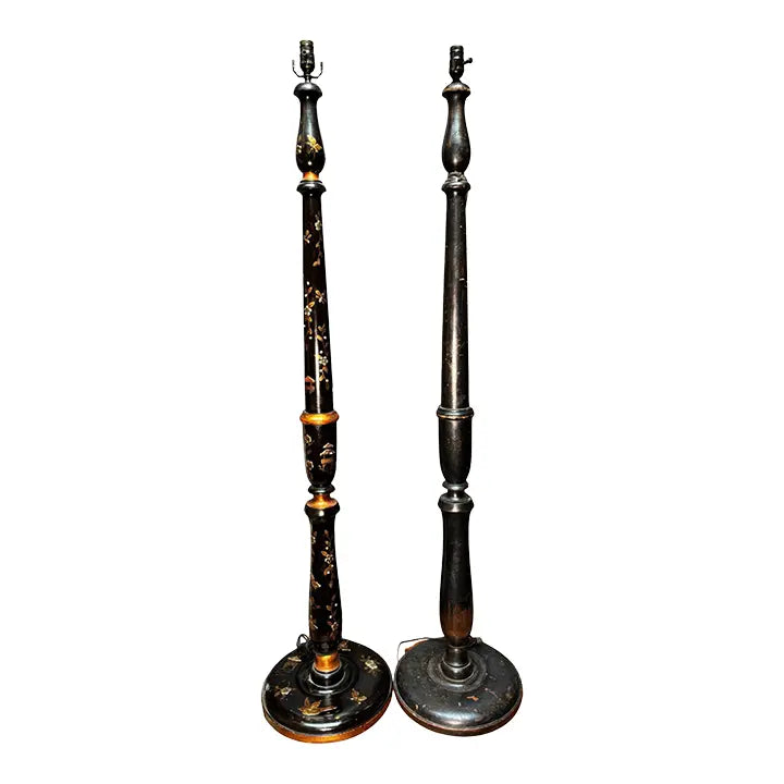 Chinoiserie Style Floor Lamps (Set of Two)