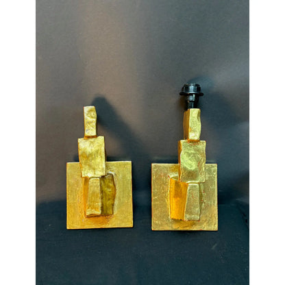 Pair of Gold-Gilded Wall Sconces