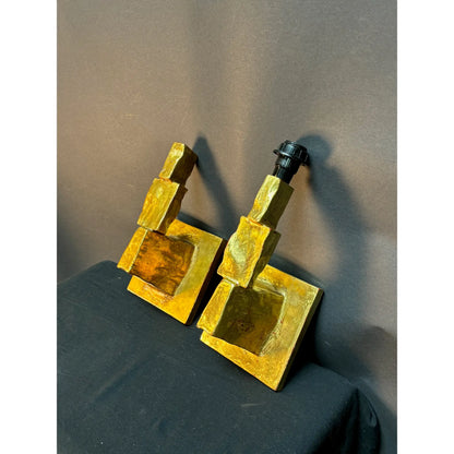 Pair of Gold-Gilded Wall Sconces
