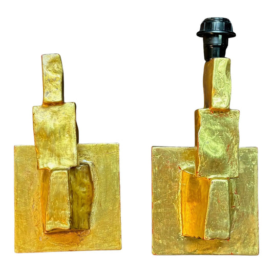 Pair of Gold-Gilded Wall Sconces