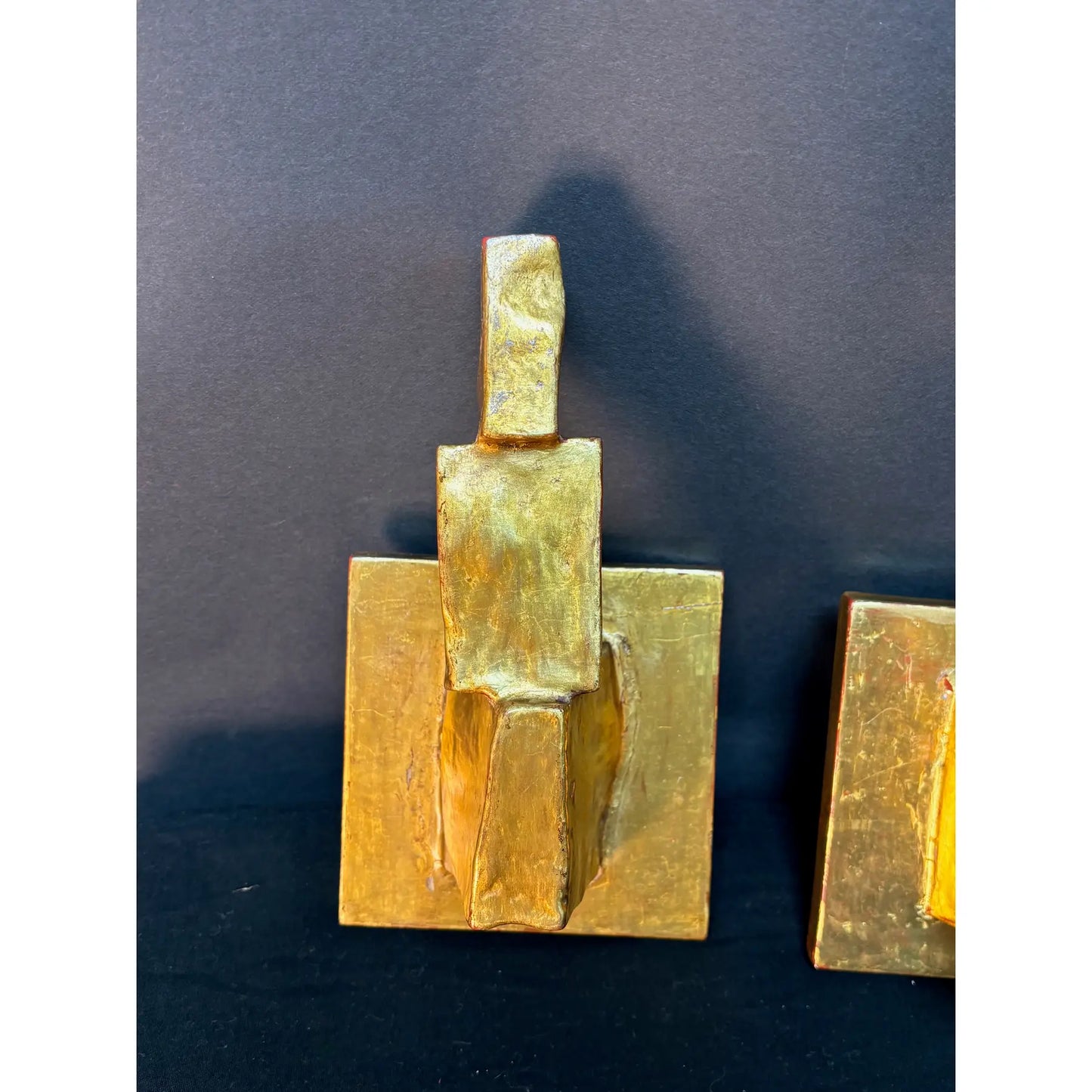 Pair of Gold-Gilded Wall Sconces