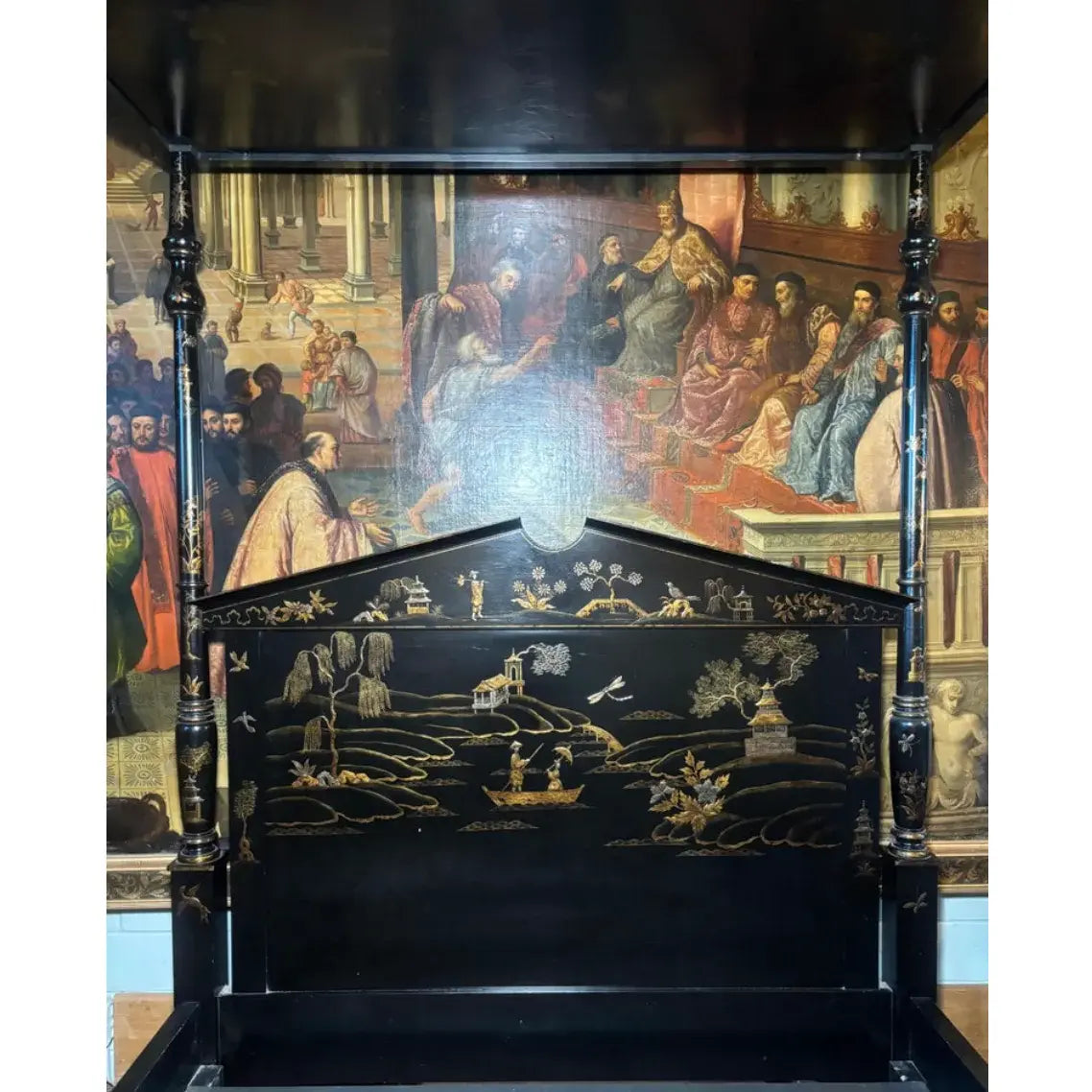 Queen 4 Poster Pendant Canopy Bed Frame
