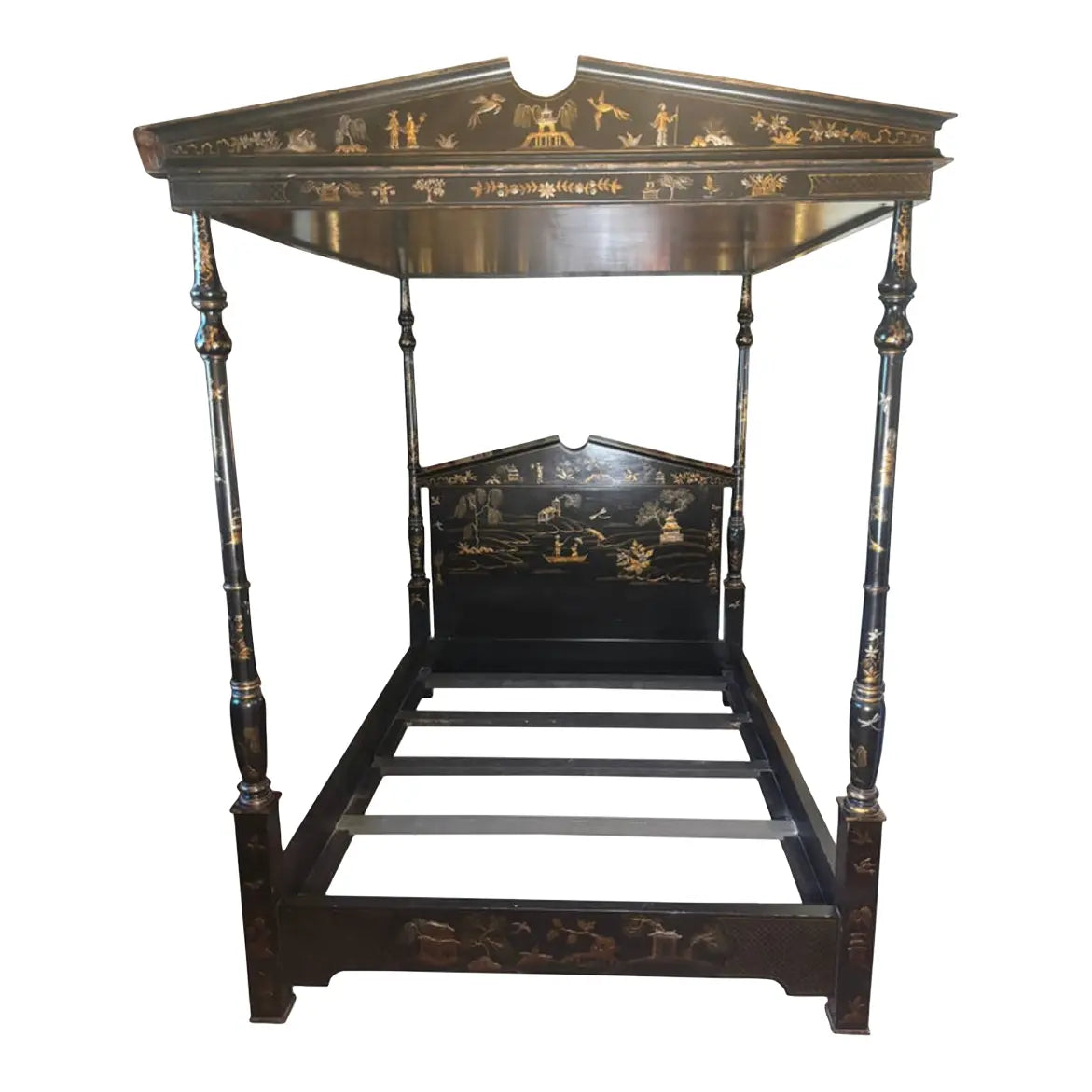 Queen 4 Poster Pendant Canopy Bed Frame